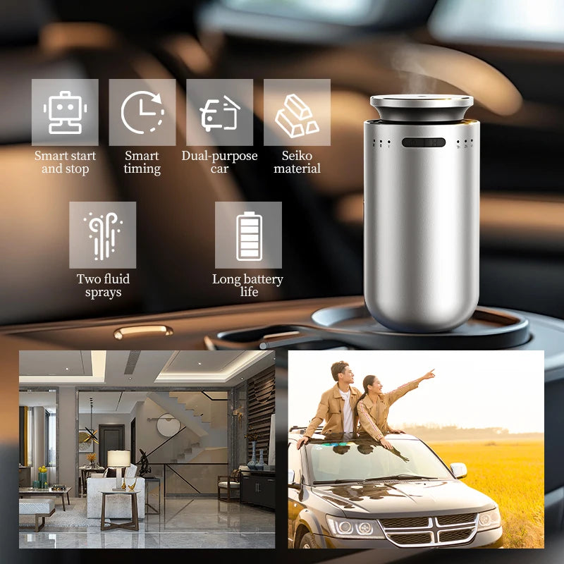 Smart Car Diffuser for Electric Cars Dual Mode Aromatherapy Machine Home Car Air Freshener Instant Deodorizer Enduring Scent