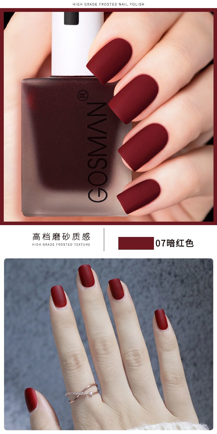 Waterproof Velvet Matte Quick Dry Nail Polish Pink Color