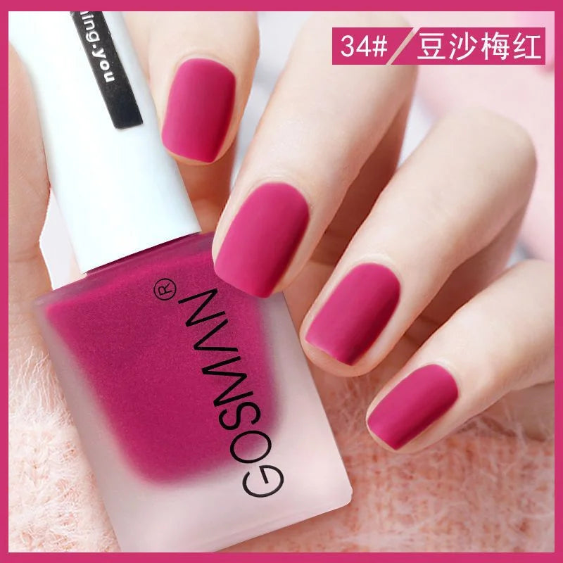 Waterproof Velvet Matte Quick Dry Nail Polish Pink Color