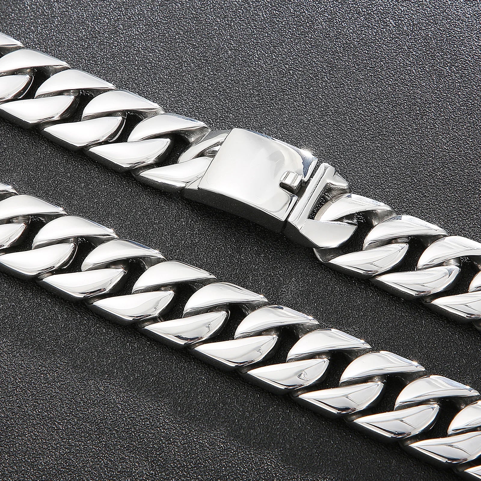 20mm Chunky Curb Chain Bracelet & Necklace - Stainless Steel 316L - KN199983-KJX