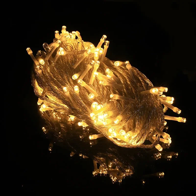 10M 20M Christmas Garland Led String Lights Festoon Fairy Lights New Year Lamp Outdoor Lighting for Wedding Party Decoration