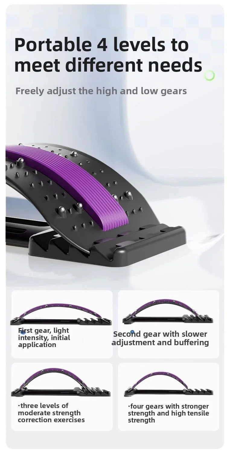 Back Massager Stretch Lumbar Support Relaxation Spine Pain Relief Vertebral Relaxer Stretches The Lower Traction Corrects Waist