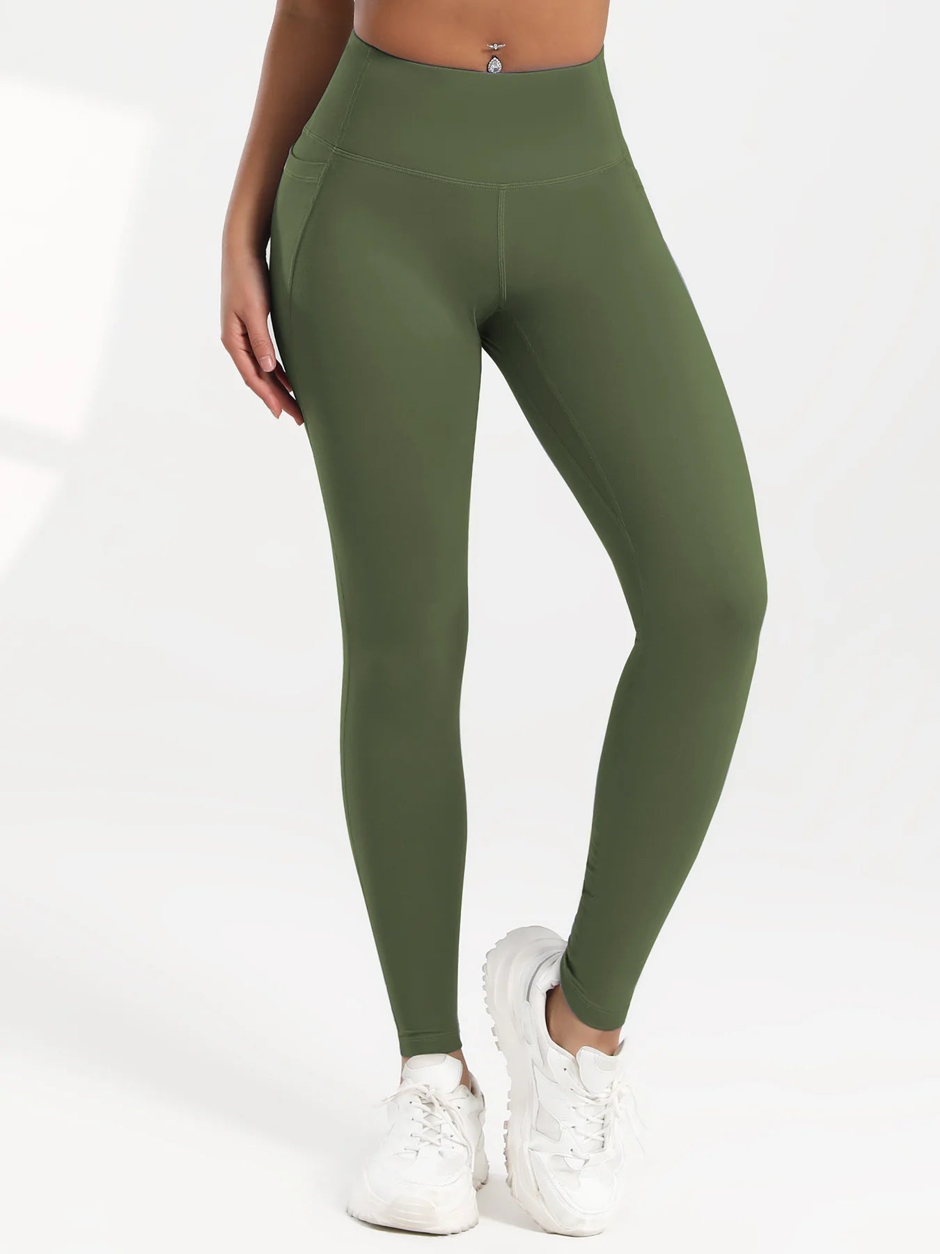 Solid Color Back Waist Pocket High Waist Fitness Yoga Legging soft Women Sport Pant Tight Butter Athletic Gym Ankle-Length Pants