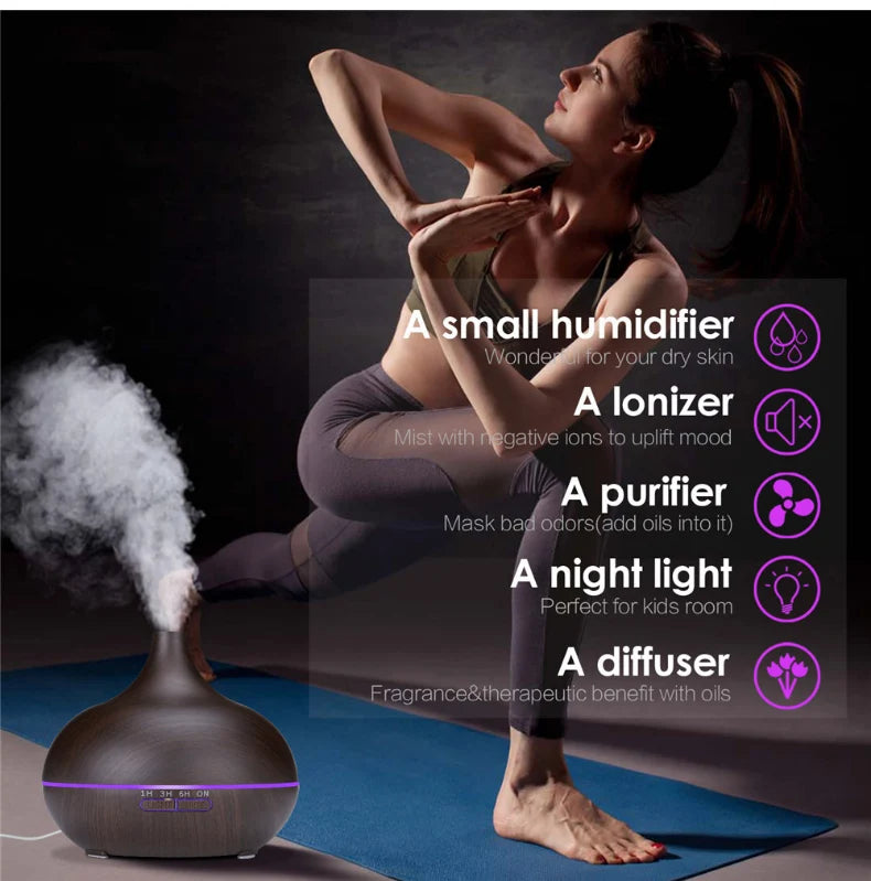 Ultrasonic Cool Mist Onion Humidifier Remote Control Oil Diffuser Colorful LED Air Humidifier for Household