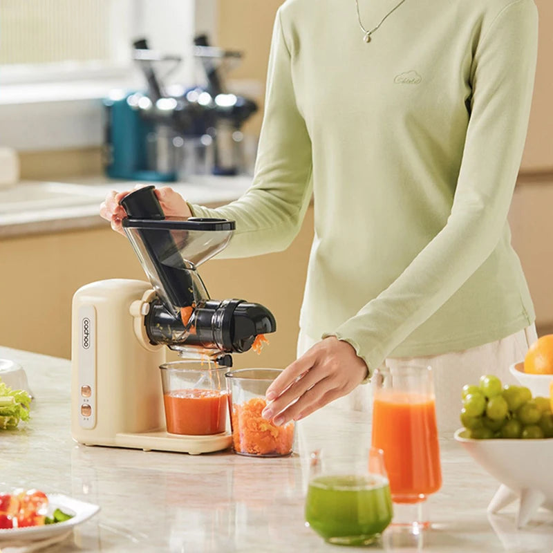 Slow Electric Juicer Multifunction Fruit Vegetable Screw Cold Press Extractor Automatic Squeezer Citrus Juicer Portable Blender