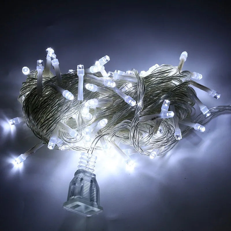10M 20M Christmas Garland Led String Lights Festoon Fairy Lights New Year Lamp Outdoor Lighting for Wedding Party Decoration