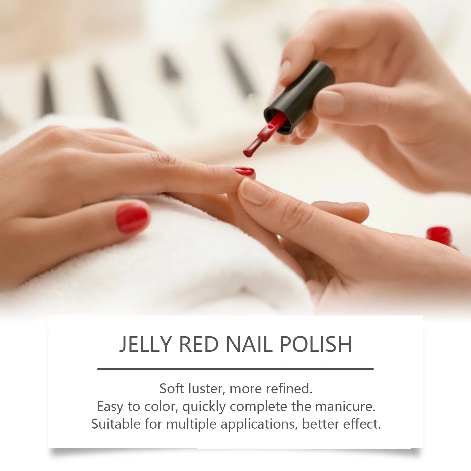 Jelly Ren Nail Polish High Color Rendering Quick Drying Smooth Texture Long-lasting Easy to use