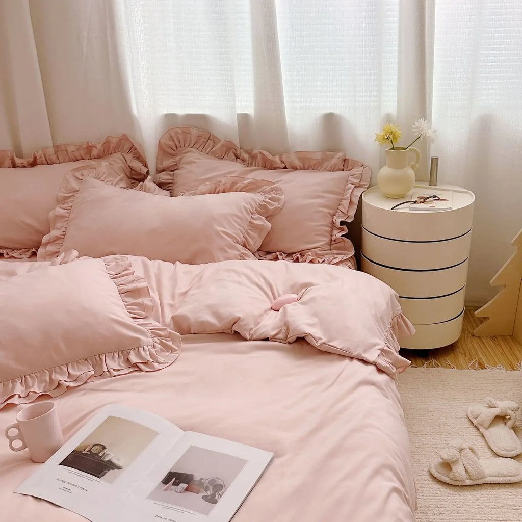 2024 New Bedding Set European Simple Large Family Set Large Quilt Cover Home Comfortable Quilt Cover Pillow Cover Bed Sheet