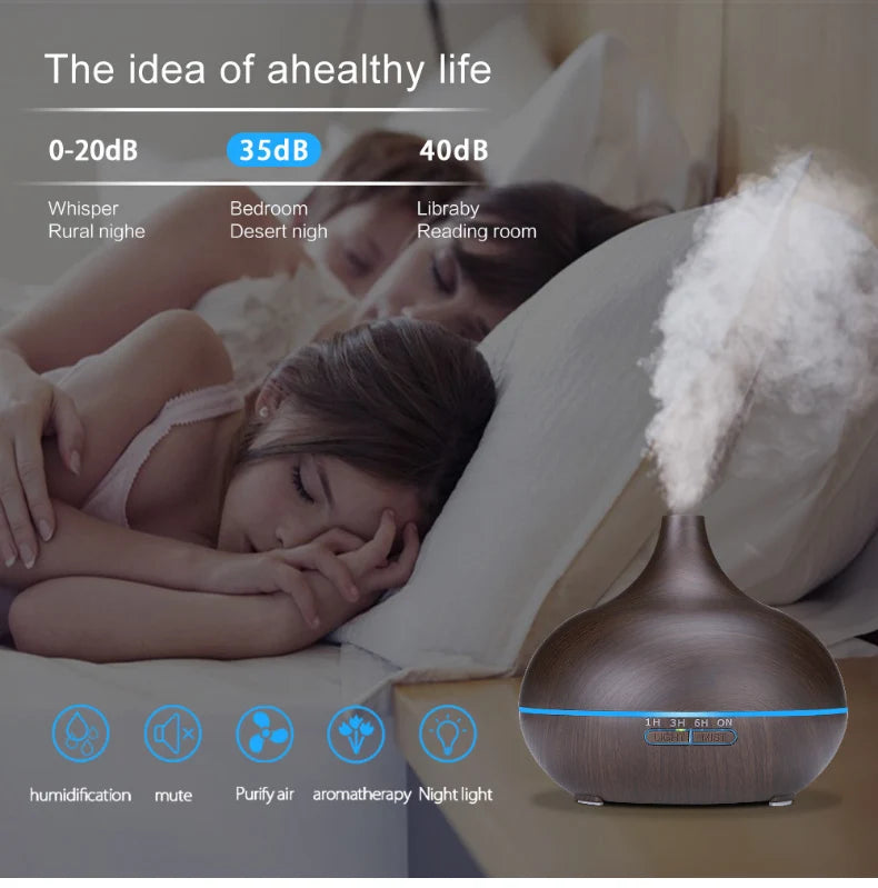 Ultrasonic Cool Mist Onion Humidifier Remote Control Oil Diffuser Colorful LED Air Humidifier for Household