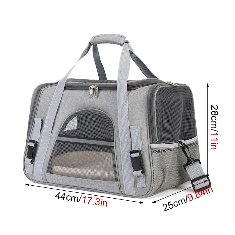 NEW Cat Bags Soft-Sided Portable Dog Carrier Mesh Breathable Carrier Bags Foldable Cats Handbag Travel Pet Bag Transport Bag