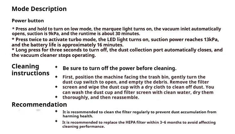 Uurmi Car Vacuum Cleaner 3 In1 Wireless Automobile Vacuum Cleaner Handheld Mini Dust Catcher