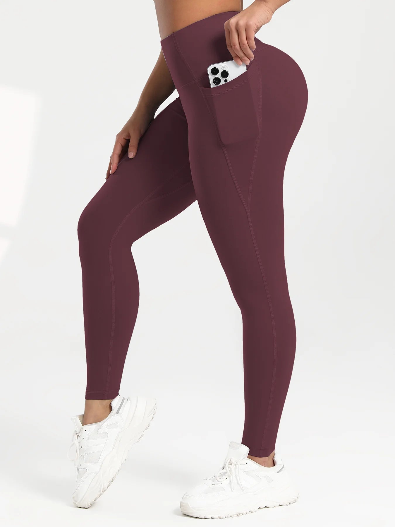Solid Color Back Waist Pocket High Waist Fitness Yoga Legging soft Women Sport Pant Tight Butter Athletic Gym Ankle-Length Pants