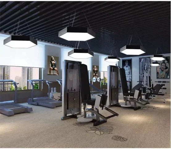 Led Lamps Office Chandelier Creative Hexagonal Round Simple Y-shaped splicing Special-Shaped Chandelier Gym Office Light