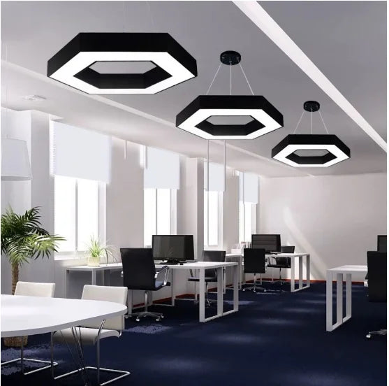 Led Lamps Office Chandelier Creative Hexagonal Round Simple Y-shaped splicing Special-Shaped Chandelier Gym Office Light