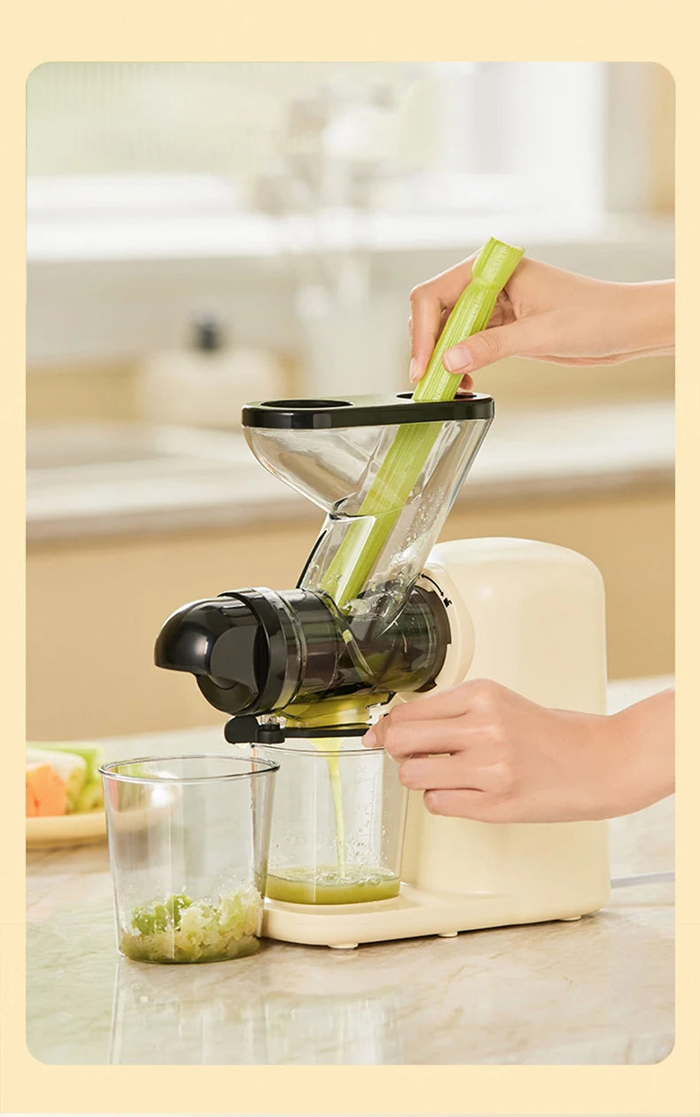 Slow Electric Juicer Multifunction Fruit Vegetable Screw Cold Press Extractor Automatic Squeezer Citrus Juicer Portable Blender