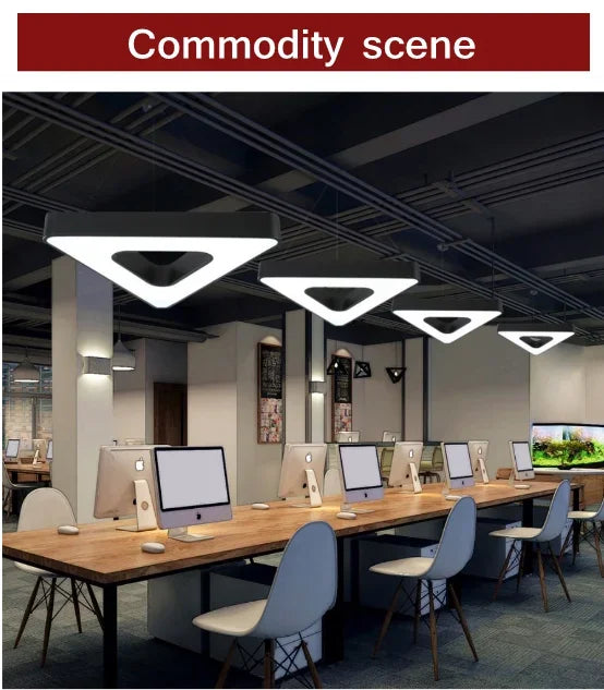Led Lamps Office Chandelier Creative Hexagonal Round Simple Y-shaped splicing Special-Shaped Chandelier Gym Office Light