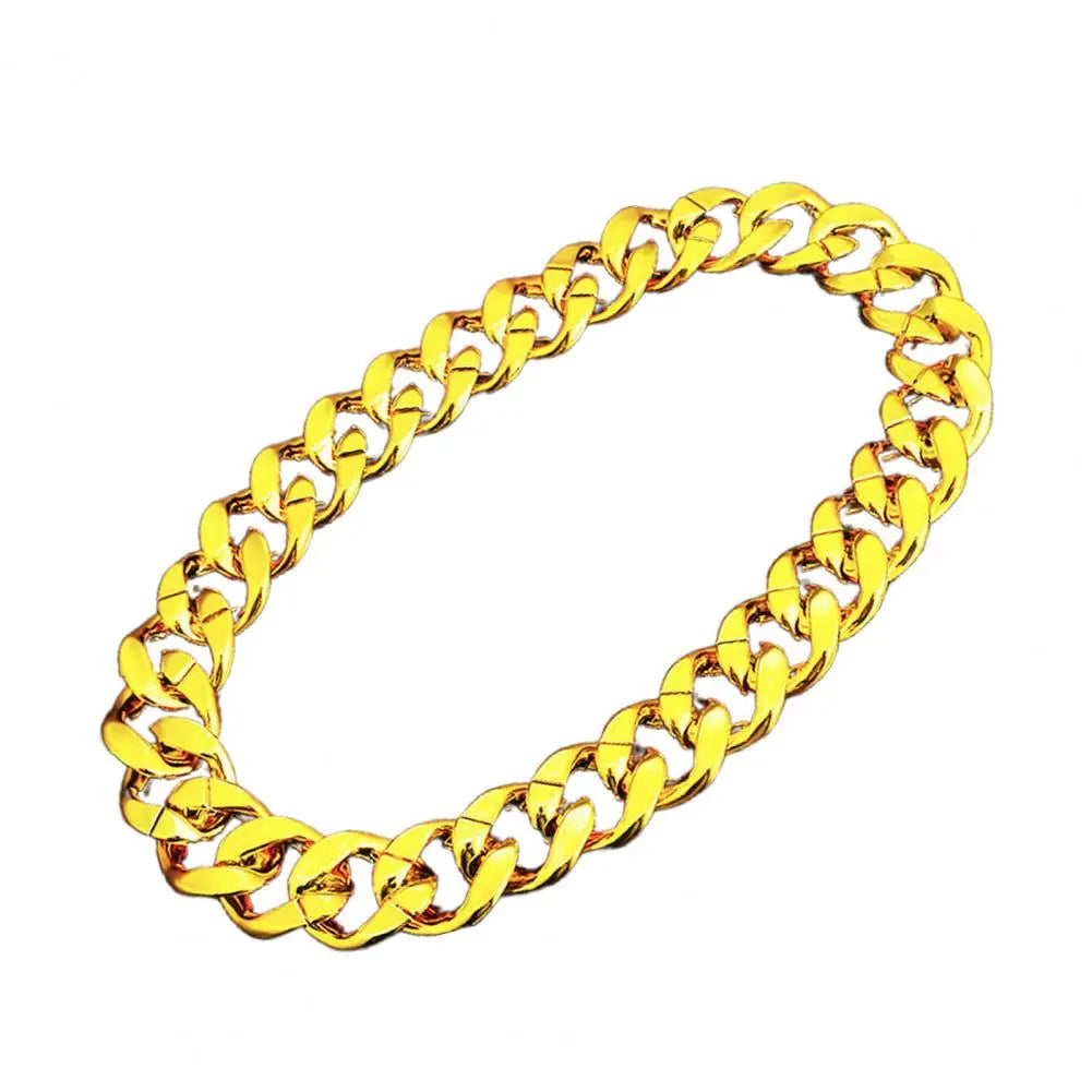 Men Necklace Big Chain Hip Hop Resin Exaggerated Geometric Choker Necklace for Cocktail Party