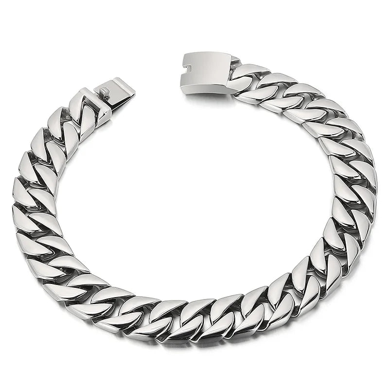 20mm Chunky Curb Chain Bracelet & Necklace - Stainless Steel 316L - KN199983-KJX