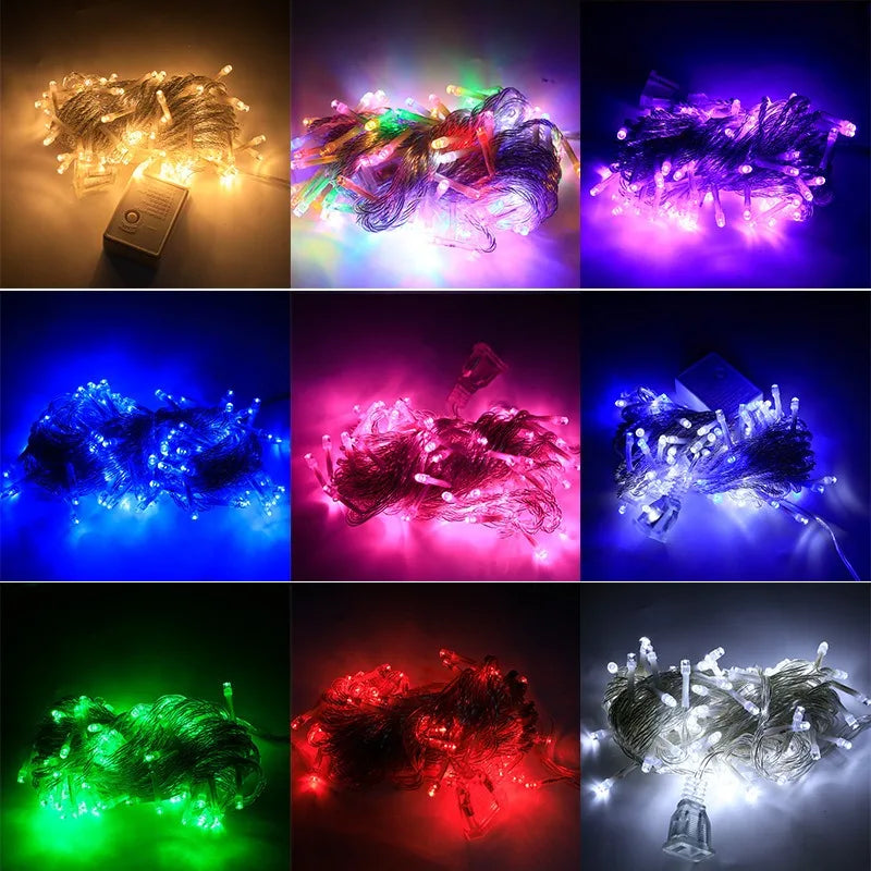 10M 20M Christmas Garland Led String Lights Festoon Fairy Lights New Year Lamp Outdoor Lighting for Wedding Party Decoration