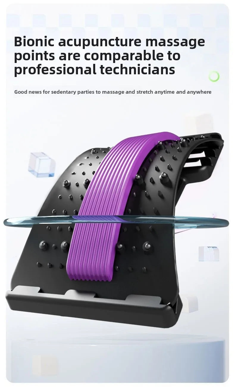 Back Massager Stretch Lumbar Support Relaxation Spine Pain Relief Vertebral Relaxer Stretches The Lower Traction Corrects Waist