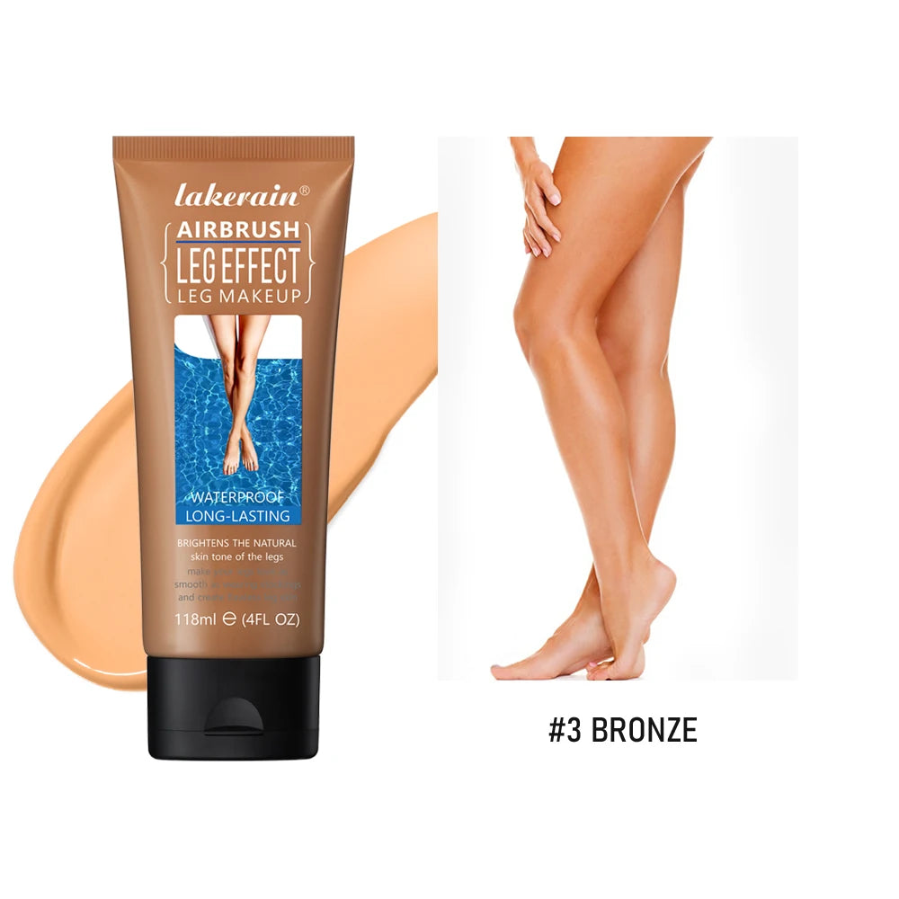 Leg Makeup Lotion Even Skin Tone Body Foundation Waterproof Long Lasting Body Tanning Cream Medium Bronze Leg Makeup