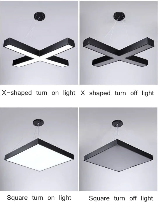Led Lamps Office Chandelier Creative Hexagonal Round Simple Y-shaped splicing Special-Shaped Chandelier Gym Office Light