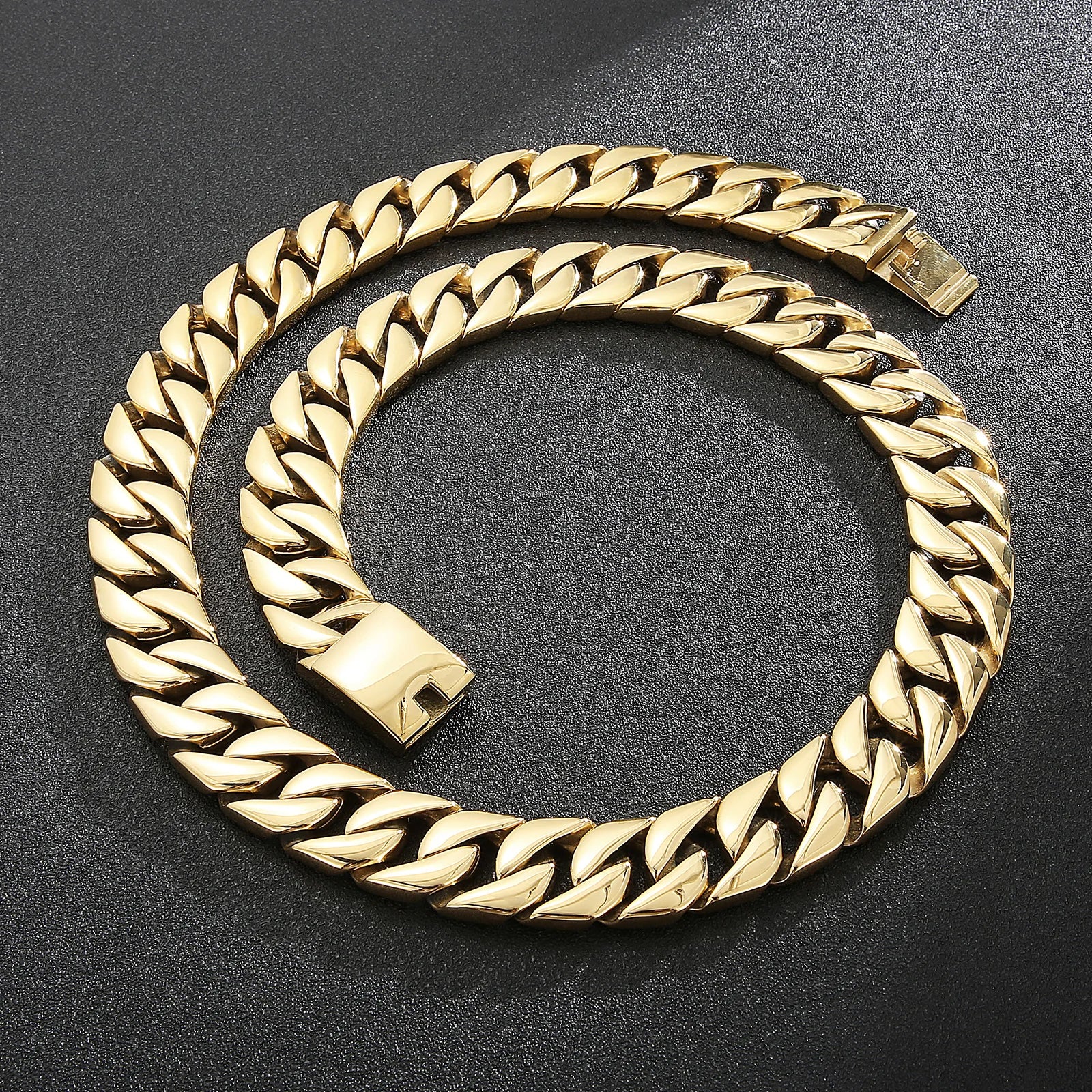 20mm Chunky Curb Chain Bracelet & Necklace - Stainless Steel 316L - KN199983-KJX
