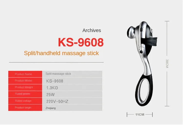 Percussion Action Variable Speed Split Type Massager Heat Adjustable Intensity Rechargeable Multi-functional Full Body Massager