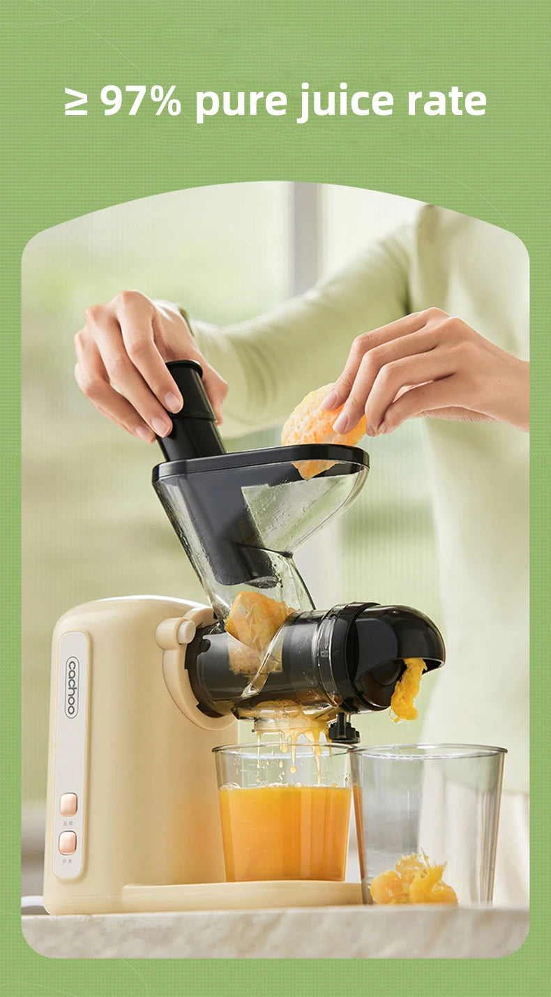 Slow Electric Juicer Multifunction Fruit Vegetable Screw Cold Press Extractor Automatic Squeezer Citrus Juicer Portable Blender
