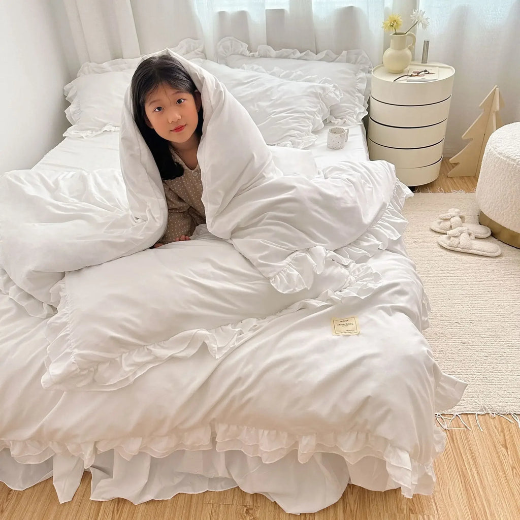 2024 New Bedding Set European Simple Large Family Set Large Quilt Cover Home Comfortable Quilt Cover Pillow Cover Bed Sheet