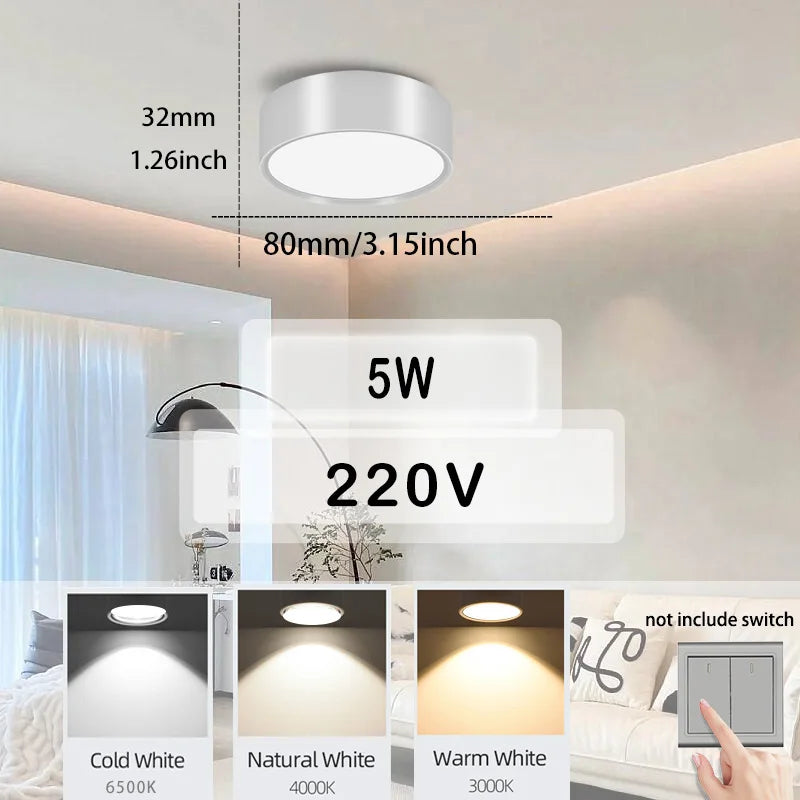 Bathroom Light Waterproof Led Ceiling Lights 18W 30W 40W Round Led Ceiling Lamp For Kitchen Living Room Balcony Toilet 110V 220V