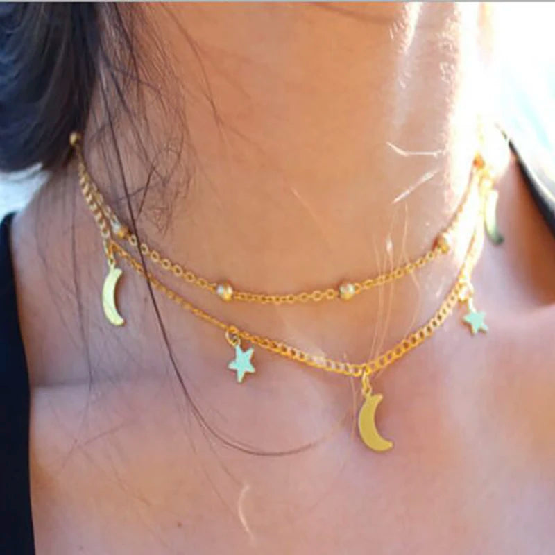 Tenande Vintage Clavicle Chain Necklaces Flowers Tassel Necklaces for Women Bohemian Jewelry Gifts