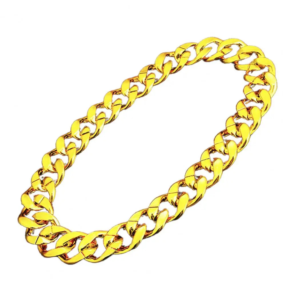 Men Necklace Big Chain Hip Hop Resin Exaggerated Geometric Choker Necklace for Cocktail Party
