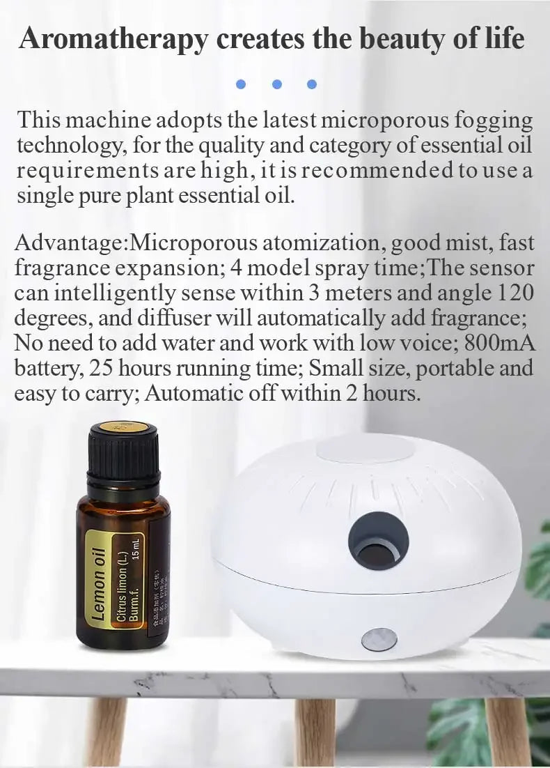 Room Fragrance Diffuser USB Car Air Nebulizer Diffuser Funny Automatic Induction Portable smell distributor For Bedroom Office