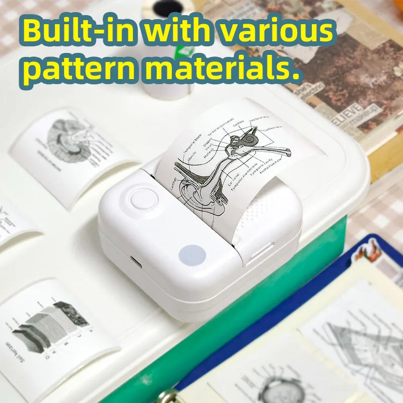 Dolewa D3 Portable Printer Thermal Paper Stickers Paper Mini Printers Labels Maker Printer for Error Printing Photo Printing