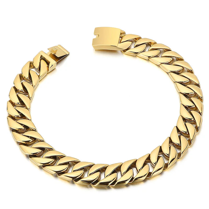 20mm Chunky Curb Chain Bracelet & Necklace - Stainless Steel 316L - KN199983-KJX
