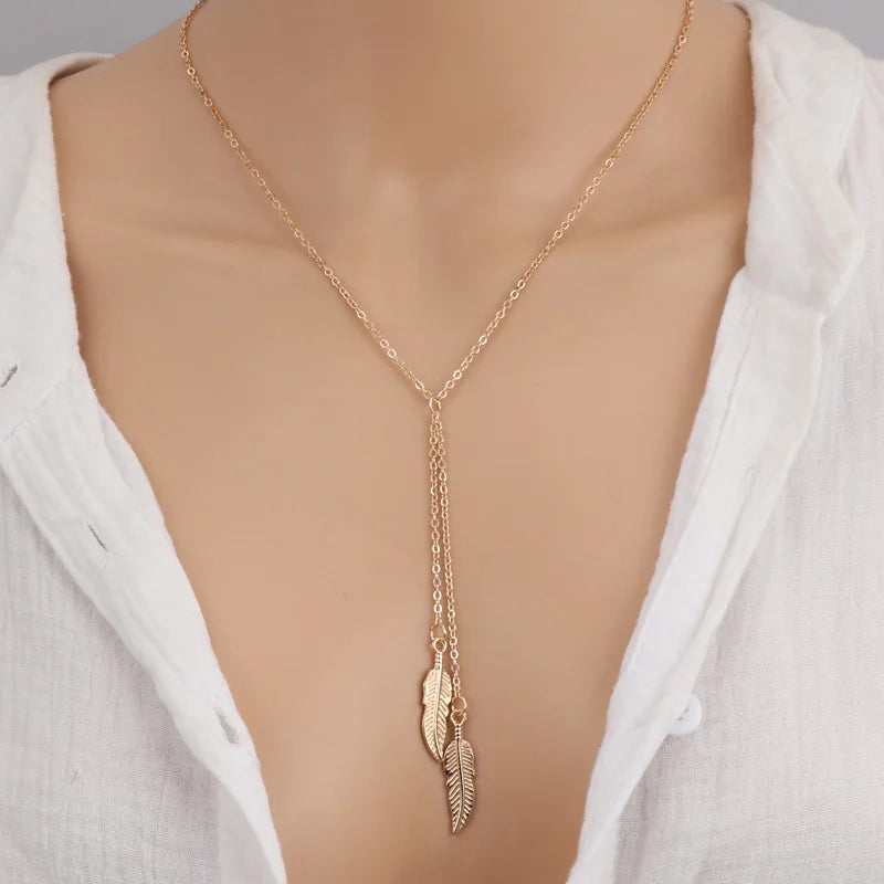Tenande Vintage Clavicle Chain Necklaces Flowers Tassel Necklaces for Women Bohemian Jewelry Gifts
