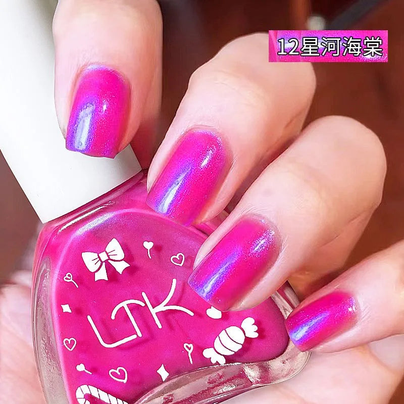 Pink Color Quick Air Dry Nail Polish LTK24