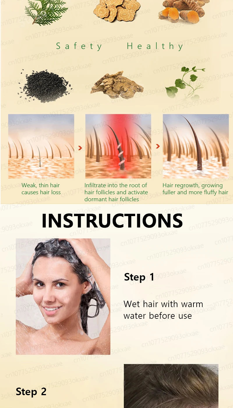 No longer worry about baldness, you will grow thick hair by using this product