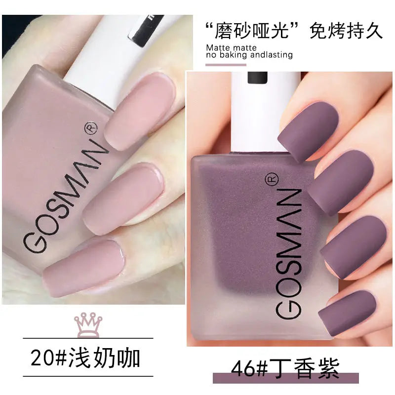Waterproof Velvet Matte Quick Dry Nail Polish Pink Color