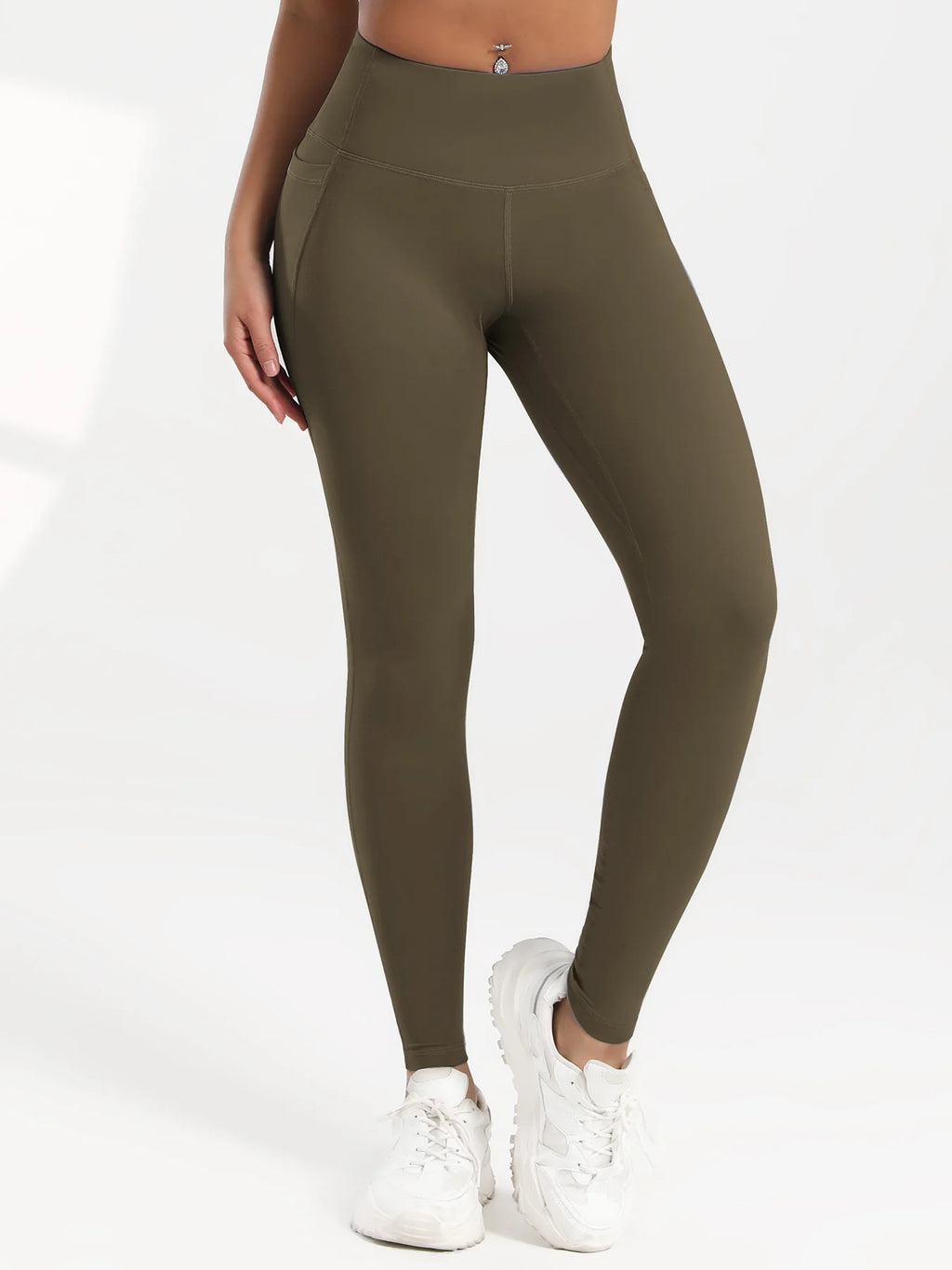 Solid Color Back Waist Pocket High Waist Fitness Yoga Legging soft Women Sport Pant Tight Butter Athletic Gym Ankle-Length Pants
