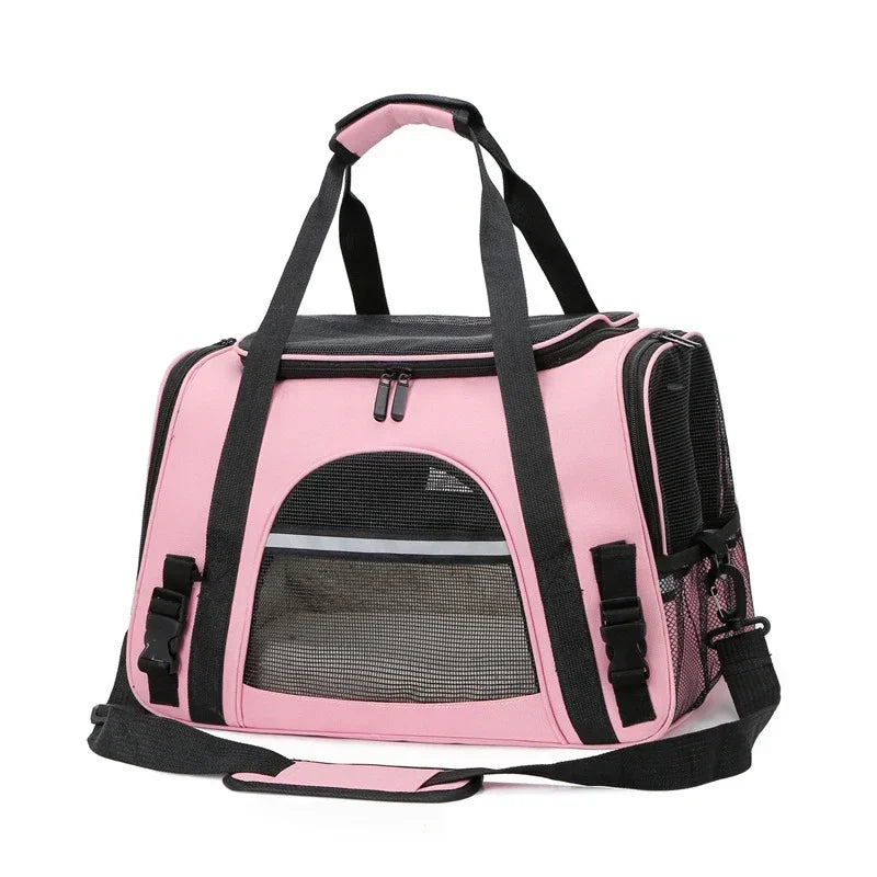 NEW Cat Bags Soft-Sided Portable Dog Carrier Mesh Breathable Carrier Bags Foldable Cats Handbag Travel Pet Bag Transport Bag