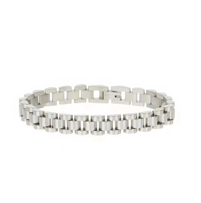 E.B.belle 2024 New Stainless Steel Gold Plated Detachable Wristbands Bracelets Bangles For Women Men Gold Wrap Bracelets