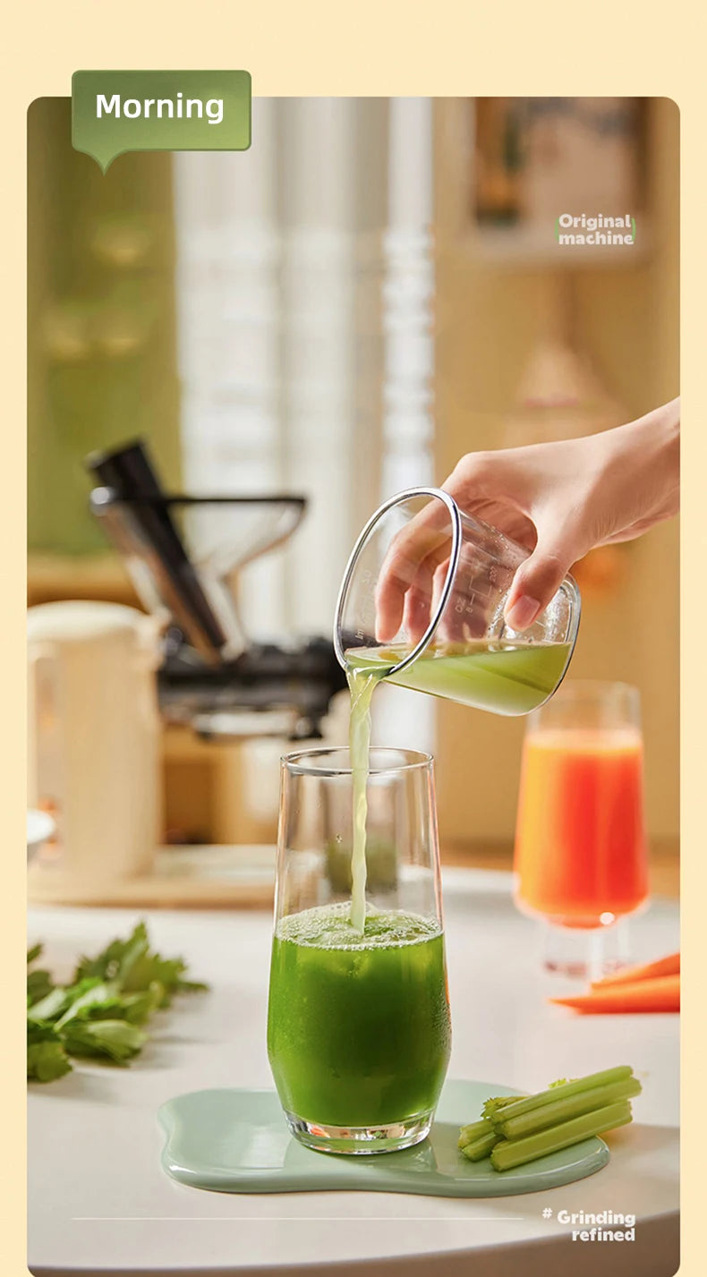 Slow Electric Juicer Multifunction Fruit Vegetable Screw Cold Press Extractor Automatic Squeezer Citrus Juicer Portable Blender