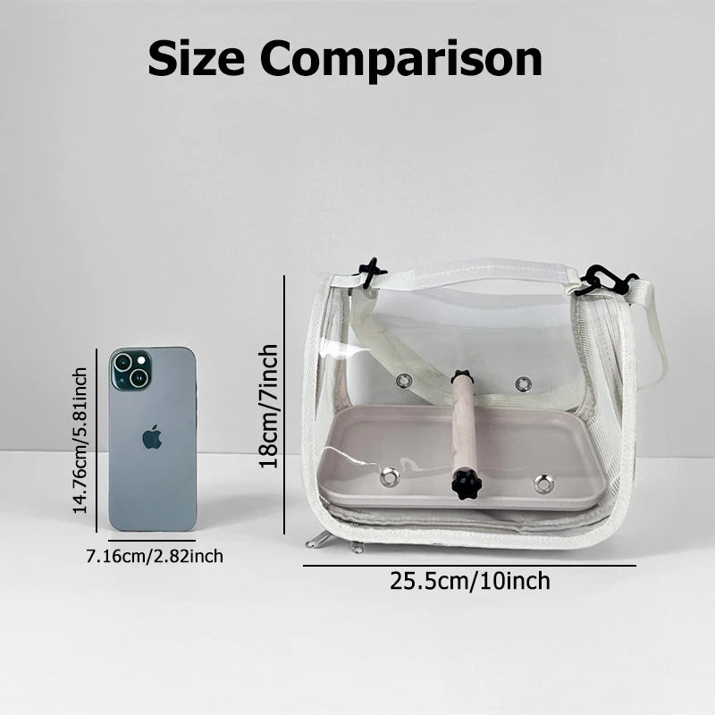Portable Bird Travel Bag With Stand & Removable straps Breathable design Suitable for Small Pets and Birds Parrots Hamsters