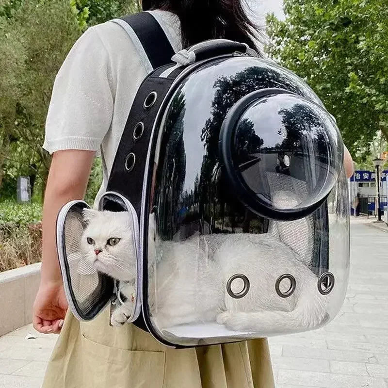 Premium Transparent Breathable SpaceCapsule Pet Backpack Lightweight Portable Carrier for Cats Dogs Travel Outdoor Comfortable
