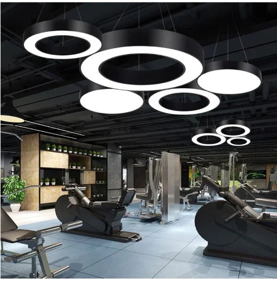 Simple Led Office Chandelier Creative Hexagonal Round Y-shaped splicing Special-Shaped Chandelier Gym Office Light