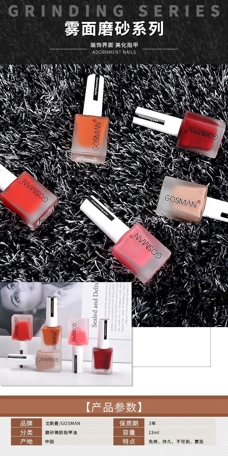 Waterproof Velvet Matte Quick Dry Nail Polish Pink Color