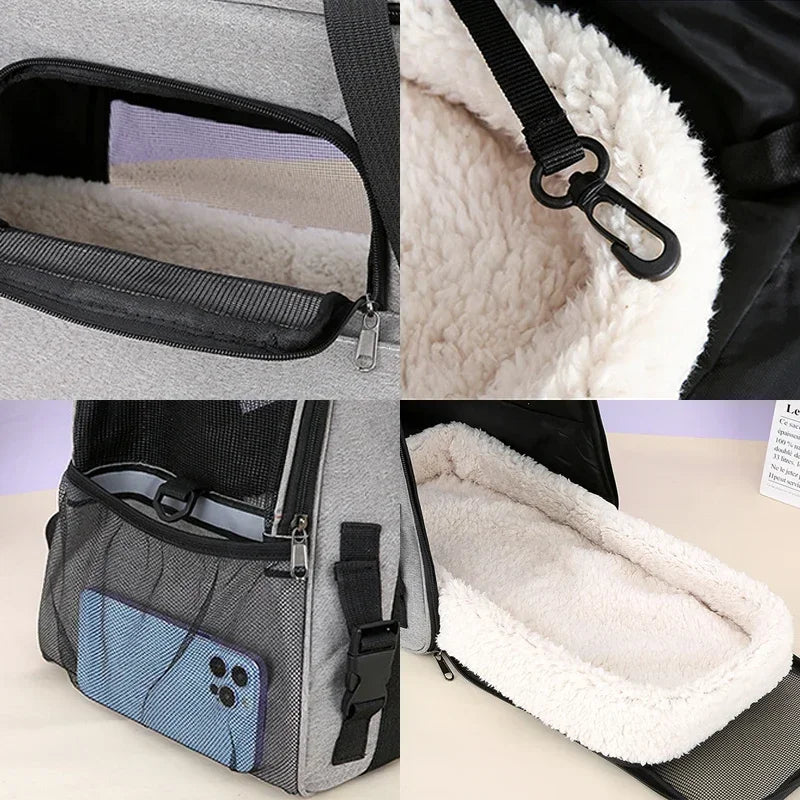 NEW Cat Bags Soft-Sided Portable Dog Carrier Mesh Breathable Carrier Bags Foldable Cats Handbag Travel Pet Bag Transport Bag