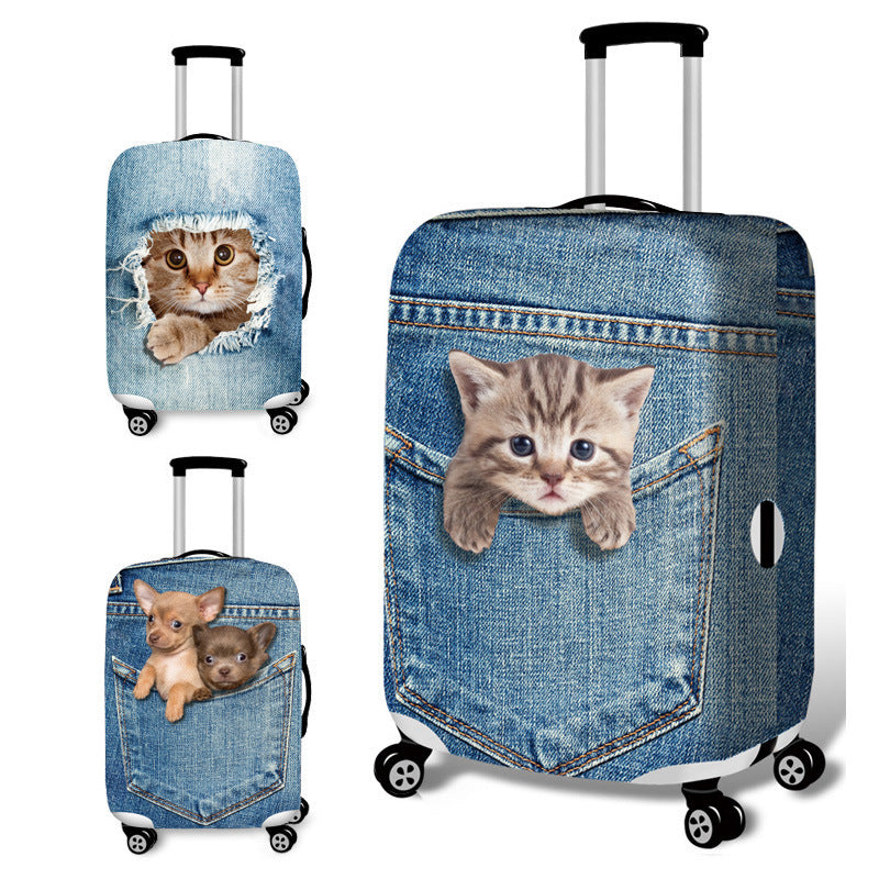 NNEDSZ XL 29-32 Inch Elastic Luggage Cover with Zipper, Travel Suitcase Protector, Scratch Resistant Luggage Cover